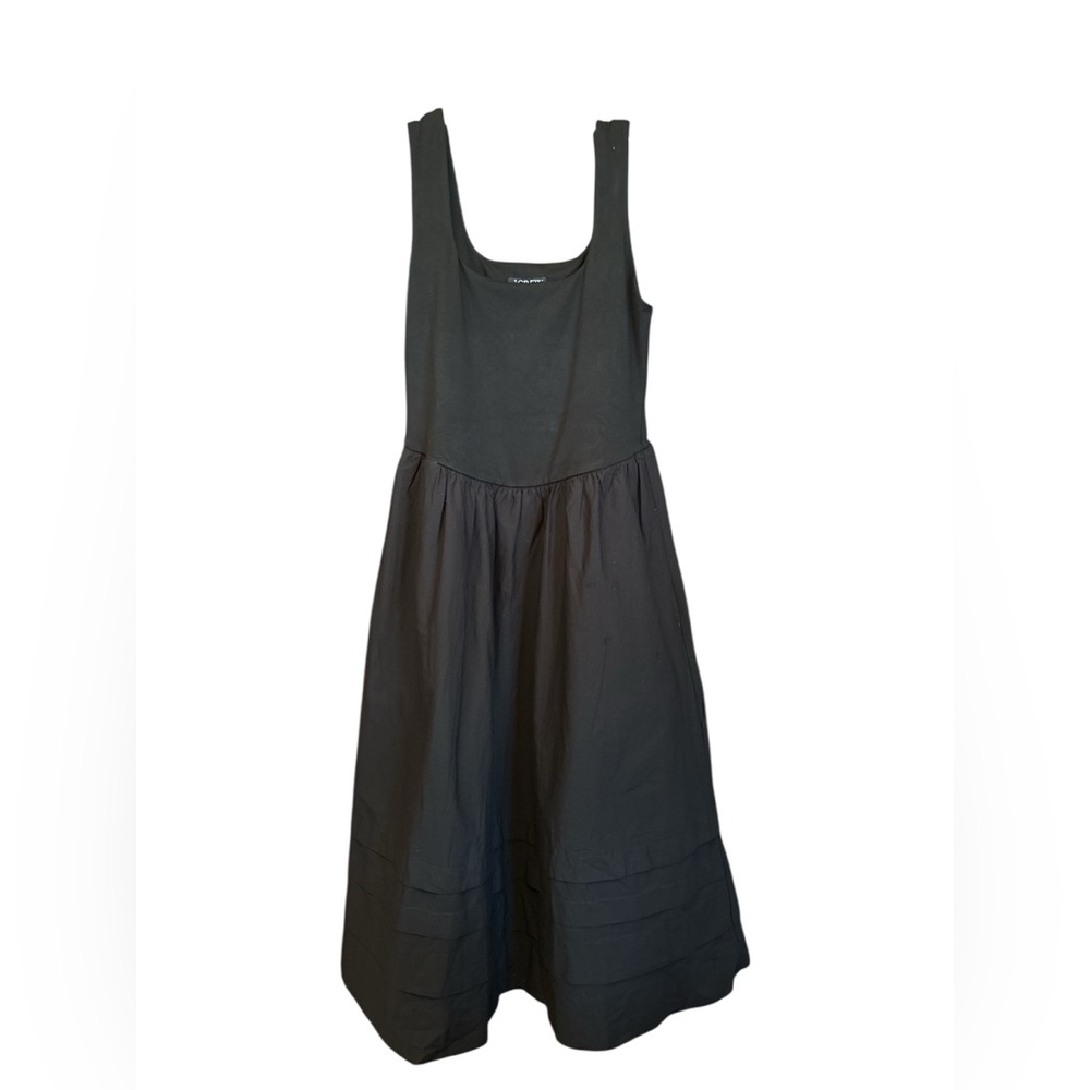 J Crew women’s Drop waist mixy dress square neck black lined Size PM NWT - Picture 4 of 9